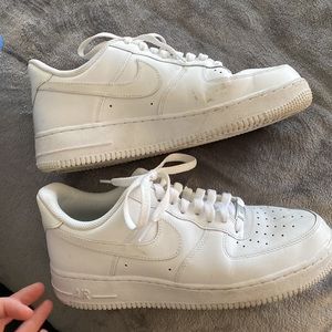 Nike White Women's Air Force 1 Low Athletic Sneakers